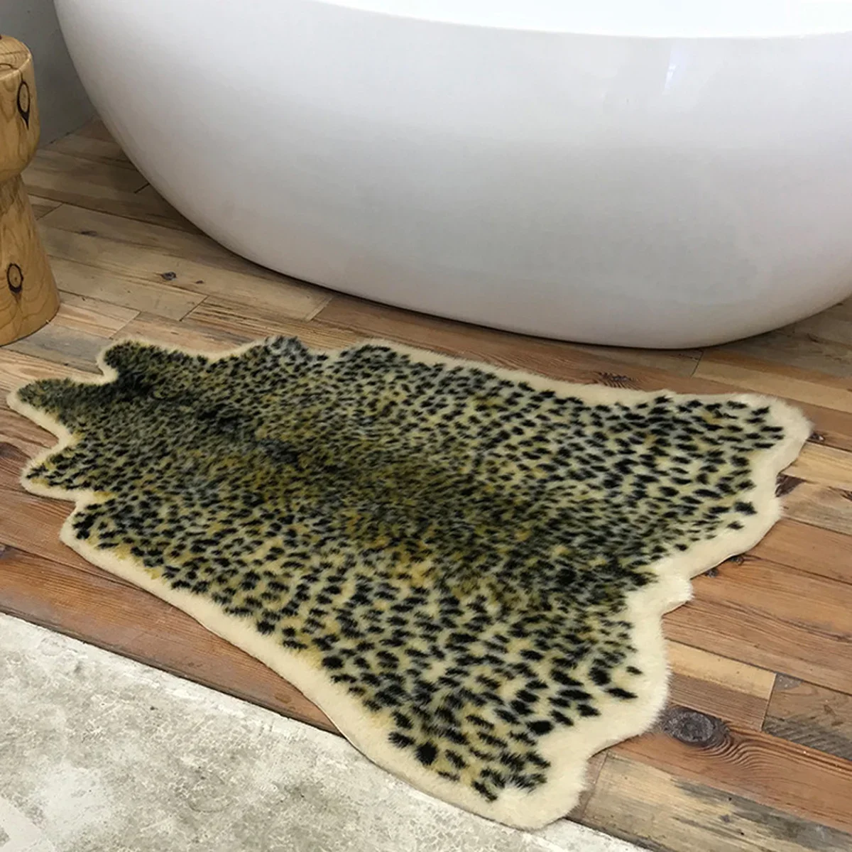 Leopard Print Rug Faux Cowhide Skin Carpet Animal Printed Furry Area Rug for Living Room Decor 90x110cm shaggy rugs