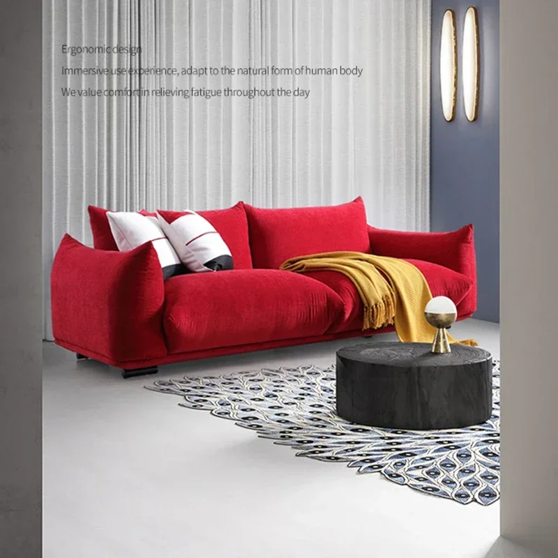 Modern Minimalist Fabric Sofa Soft Decoration Designer Recommends Small Apartment 4