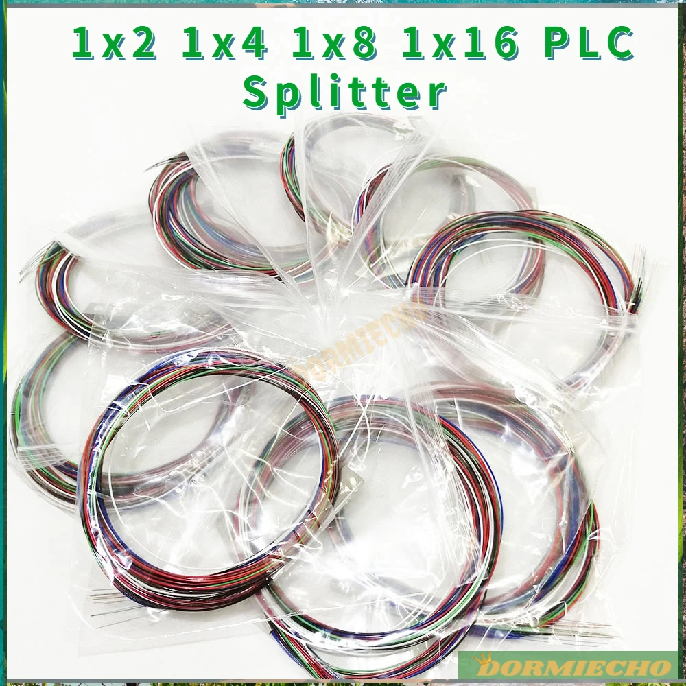 Hot Sale 10Pcs/Lot 0.9Mm Plc 1X2 1X4 1X8 1X16 Splitter Fiber Optic Steel Tube Mini Splitter Fbt Coupler No Connector Free Ship