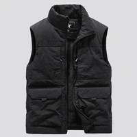 Vêtements multi-poches pour hommes, vestes d'hiver, manteau sans manches, mode grande taille 6XL, gilet chaud en polaire pour hommes 5