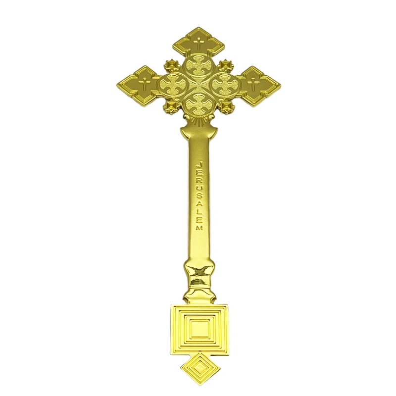 Elegant Gold and Silver Christian Wall Cross Decor