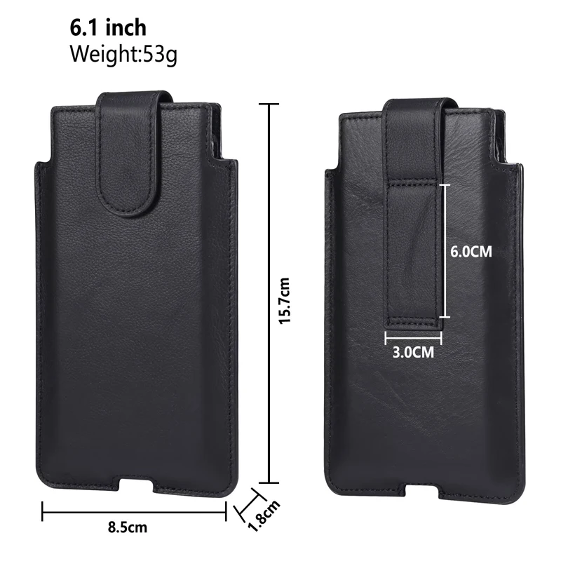 Genuine Leather Phone Holster Waist Bag