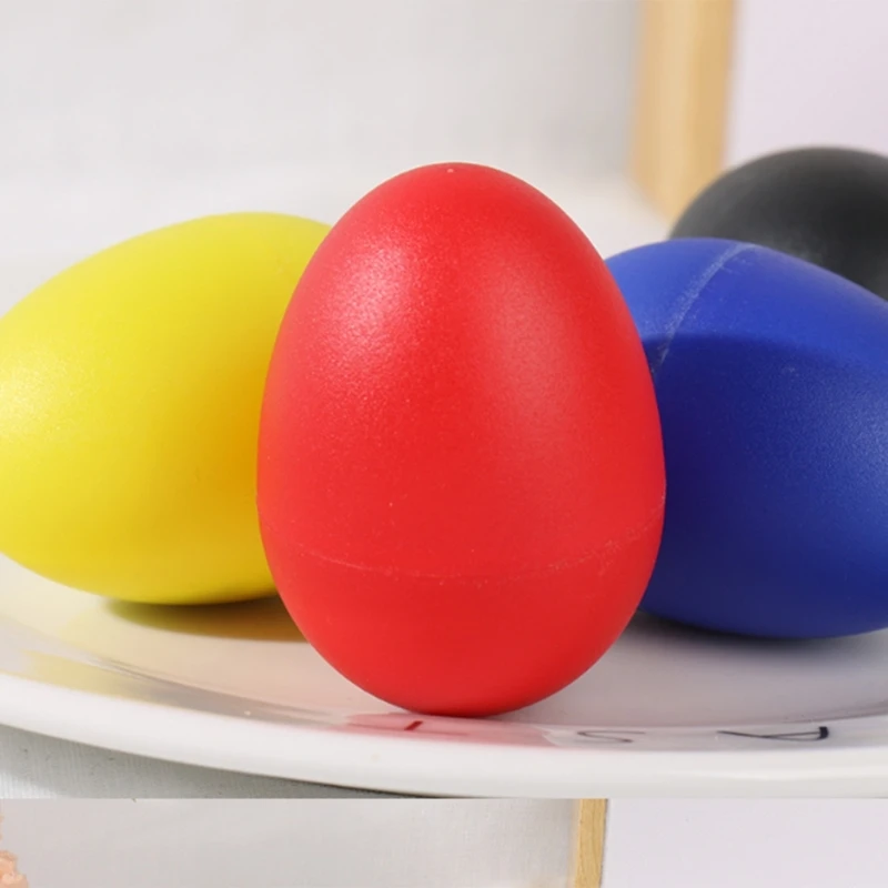 6Pieces Eggs Shakers Musical Instrument Percussions Maracas Eggs Kids Toy Colorful Shaker for Learning DIY Painting