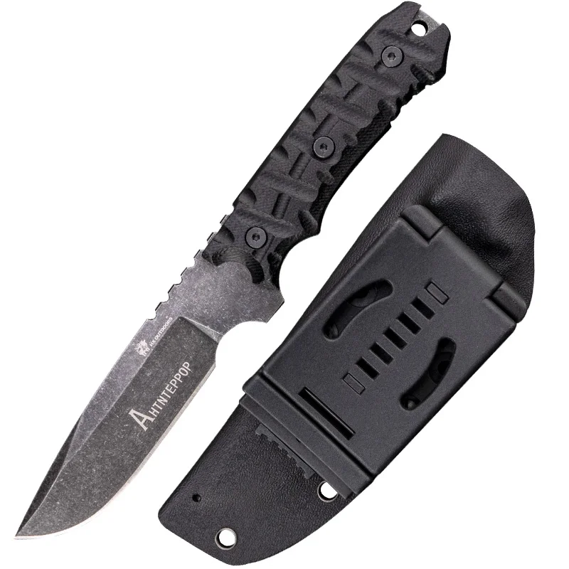 hx-outdoors-knife-fixed-blade-with-sheath-cleaver-hunting-field-knife-survival-knives-wood-handle-camping-knives-dropshipping