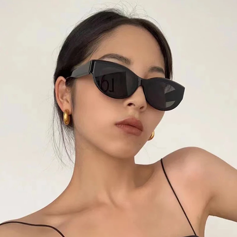 Personality Female Fashion Cat Eye Sunglasses Woman Vintage Black Gradient Sun Glasses 6