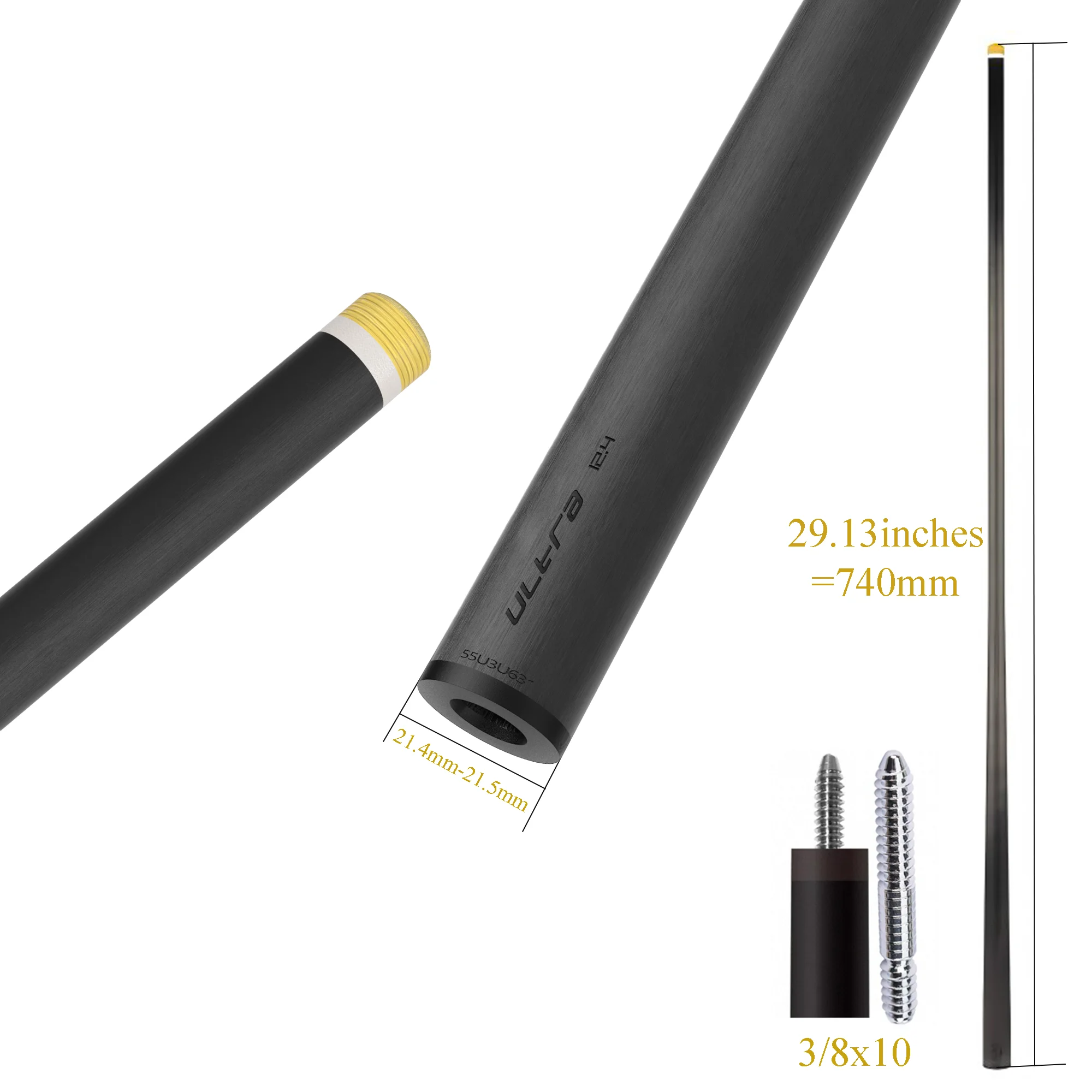 David Loman Ultra Version Carbon Fiber billiard cue shaft