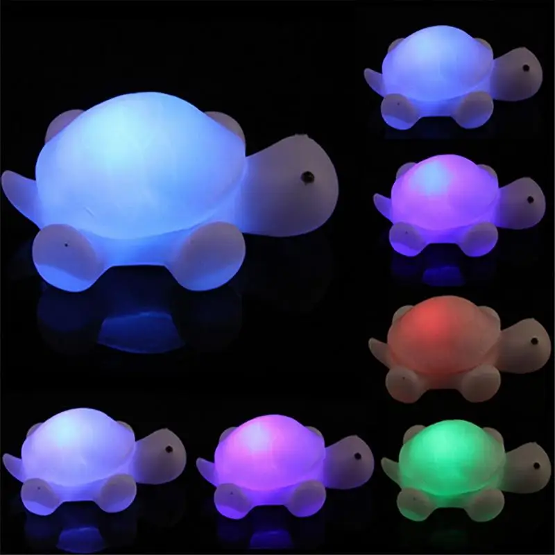 LED Turtle Night Light 7 Colors Children's Bedroom Living Room Decoration Gift