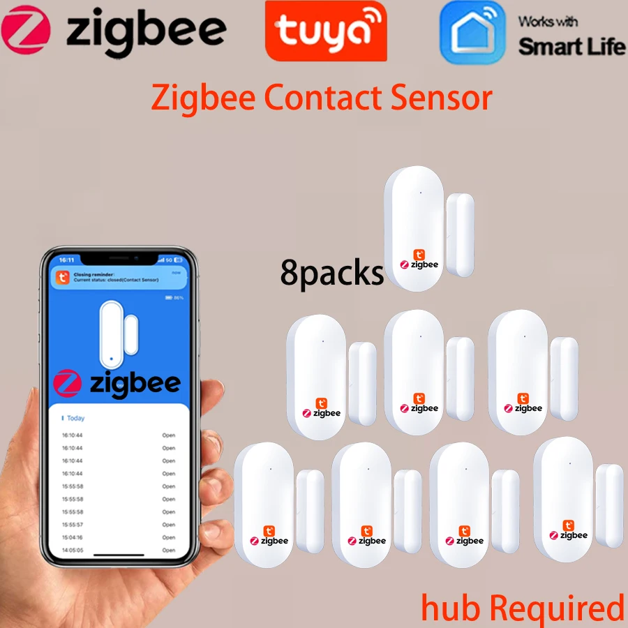 Tuya Zigbee Magnetic Door Window Security Sensors