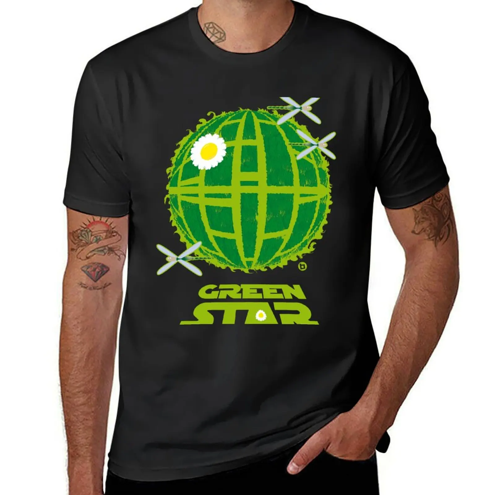 

Green Star-TShirt T-shirt quick drying anime heavyweight t shirts for men