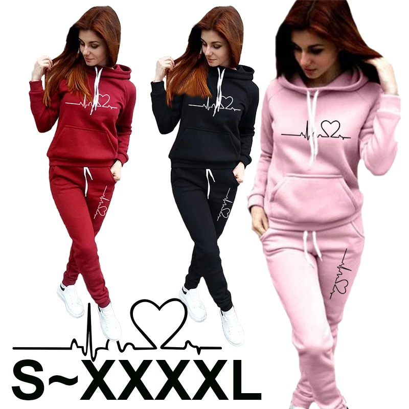 2023 Fashion Women's Hoodie Set Printed Pullover Hoodie Sweatwear Set Hoodie and Pants Two Piece Jogger Set 2023 fashion women s hoodie set printed pullover hoodie sweatwear set hoodie and pants two piece jogger set