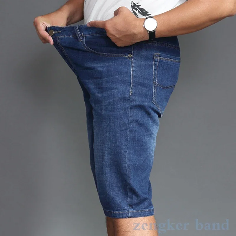 Men's Summer Denim Shorts 48 yards 46 Big Size Five-point Plus Size Fat XL