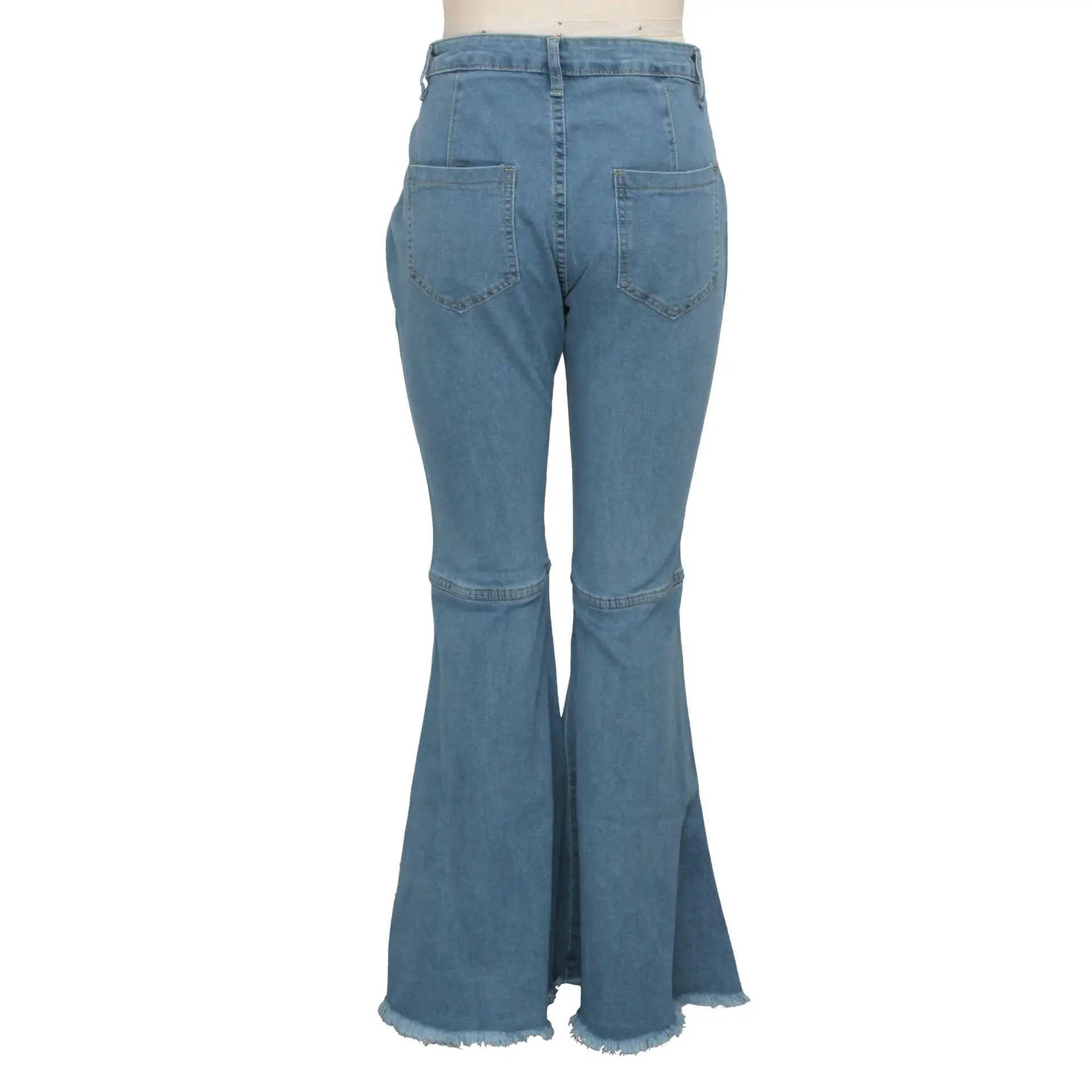 leather pants Tilorraine 2022 European and American fashion high waist versatile slim elastic denim flared pants  jeans woman  wide leg jeans cargo pants
