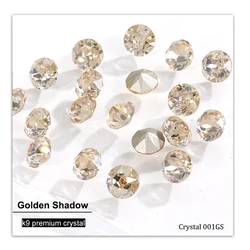Sparkling Multi-Size Rhinestone Crystal Gems for DIY Jewelry and Nail Art Decoration (Golden Shadow)