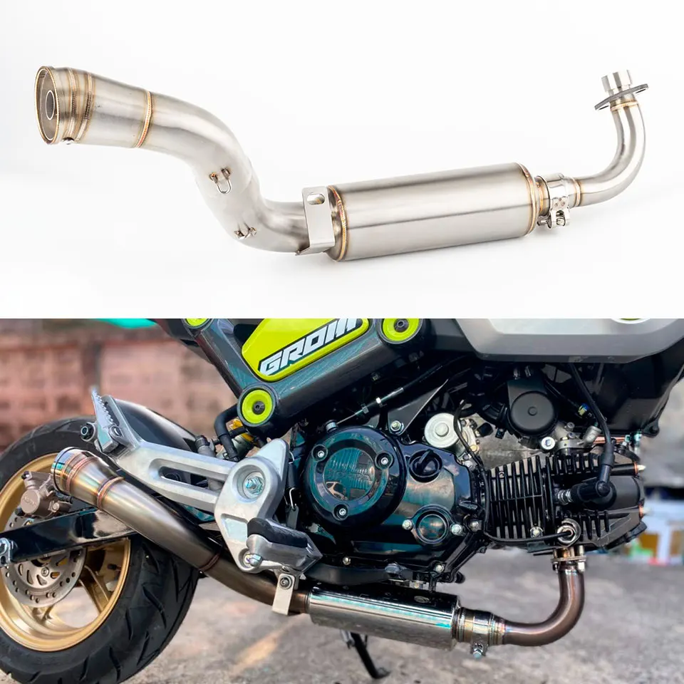 Motorcycle exhaust full system with DB killer For Honda MSX 125 GROM 125 2013-2023 MSX125 exhaust grom125 muffler slip on