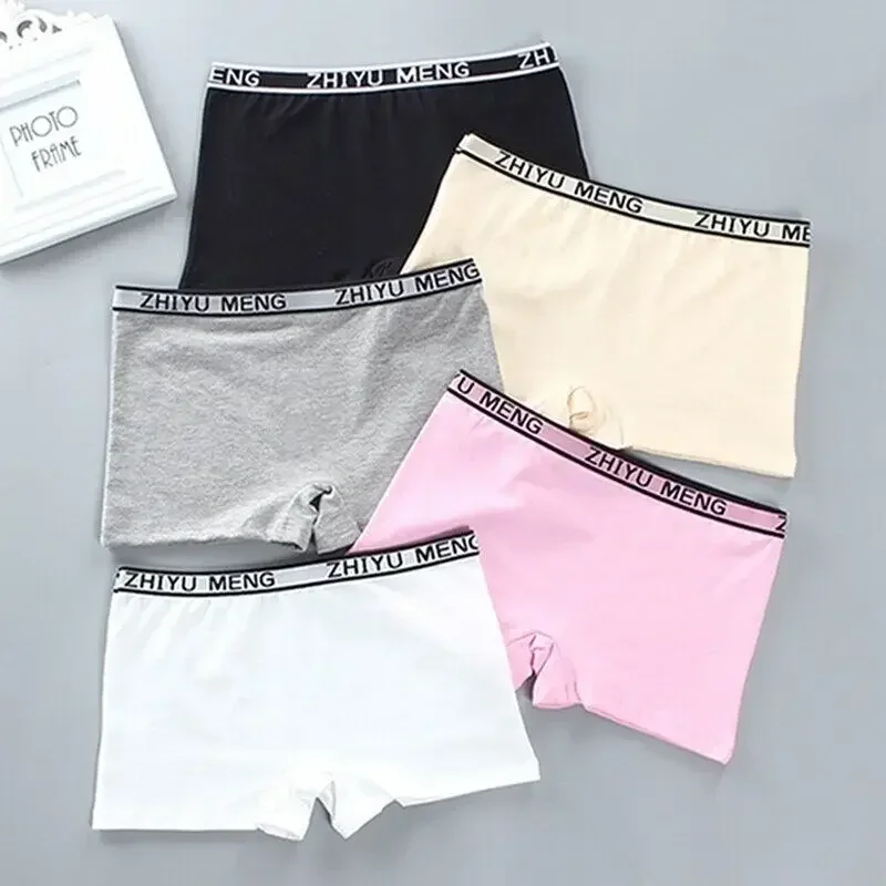 

5pc/Lot Girl Underwear Cotton Children Panties Boxer Breathable Young Girl Panties Teenage Panties 8-14 Years