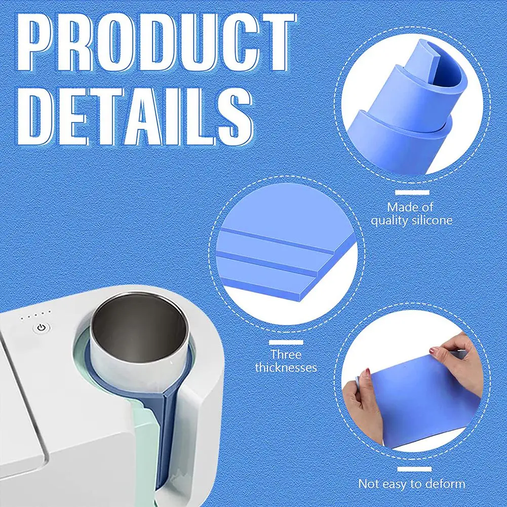 3 Pcs Sublimation Tumbler Wrap Silicone Sheets with Mug Press Bundle Accessories and Mug Press Sublimation Machine 5