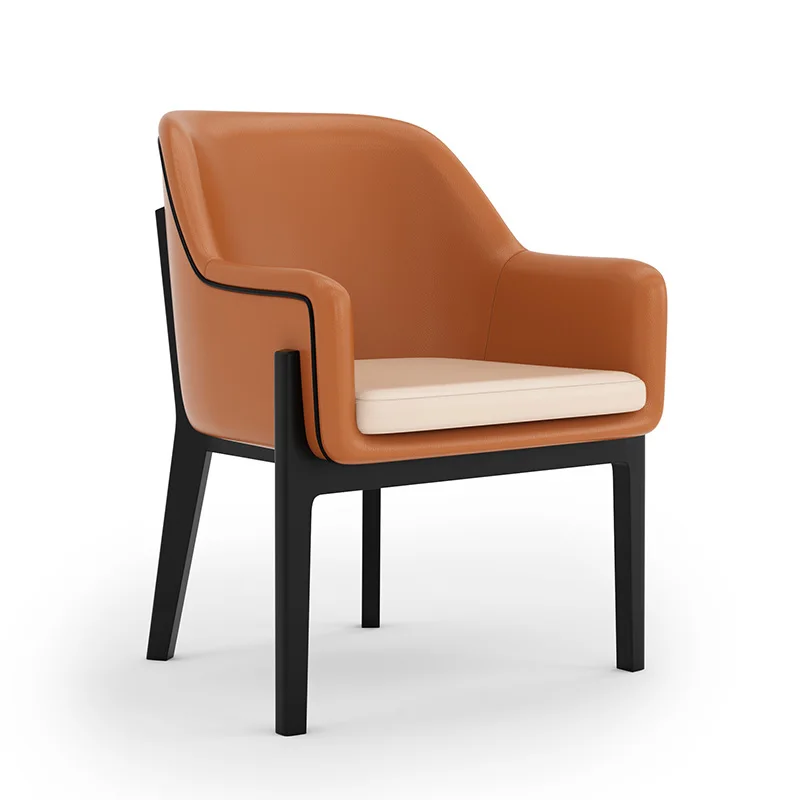 Foshan Furniture Factory Muebles Para La Casa Leather Chair Leather Sofa Chair Indoor Coffee Armchair