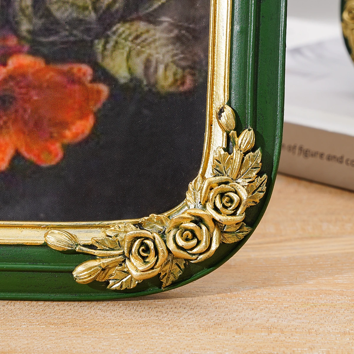 1PC, resin material three-dimensional rose home arch decoration photo frame