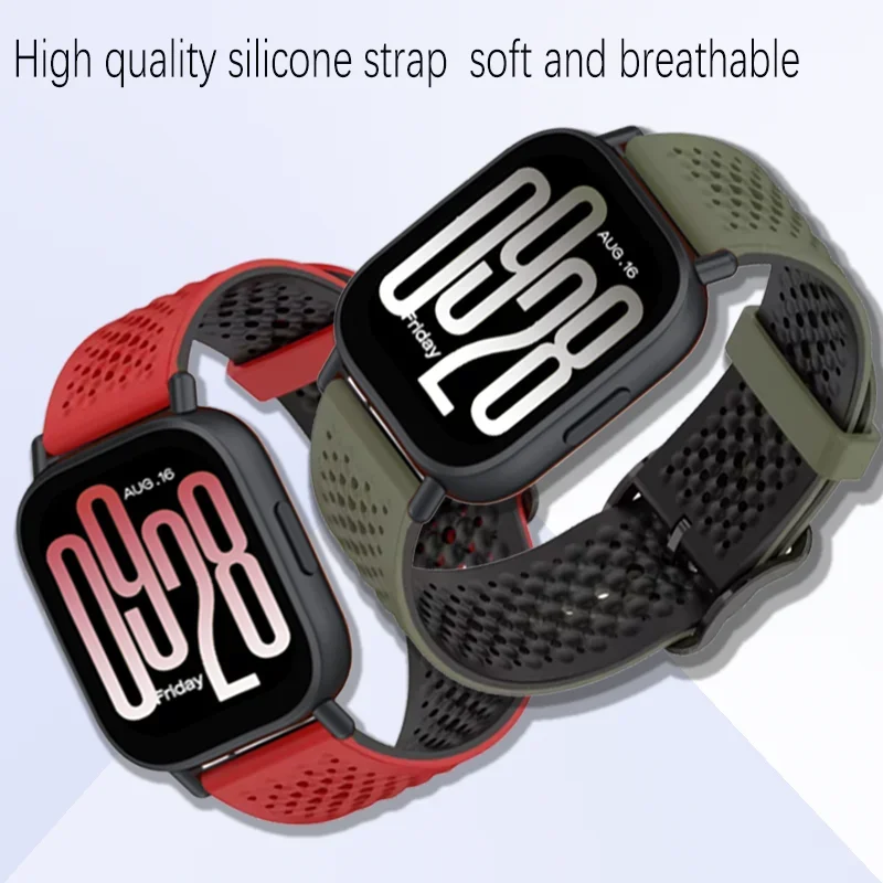 Breathable Sport Silicone Strap - 20mm/22mm, Universal Fit