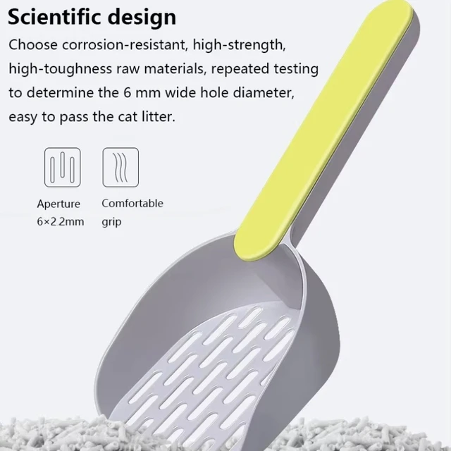 Cat Litter Scoop with Base Plastic Self Cleaning Cat Litter Shovel Cat Toilet Cleaning Tool Lightweight Manure Cleaner Cat Litte 5