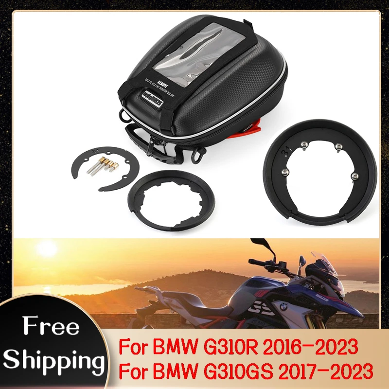 Fuel Tank Bag For BMW G 310GS/G 310R Motorcycle GPS Phone Ring Mount Racing Luggage Waterproof Racing Bags Tanklock motorcycle tank bag