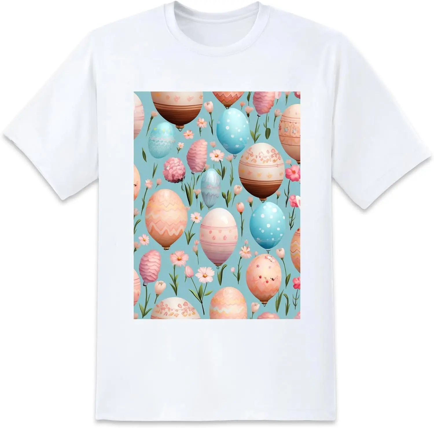 

Easter Mens Black T-Shirts Short Sleeve Crew Neck Women T-Shirt Loose Fit Soft Tees for Men Lightweight X-Small