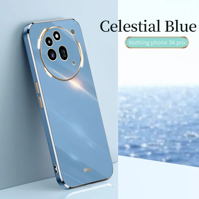 Square Plating Silicone Phone Case - Premium Soft Back Cover