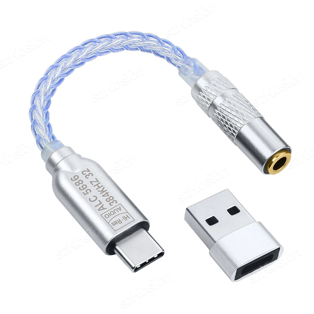 High-Fidelity USB-C to 3.5mm Audio Converter with DAC and Headphone Amplifier
