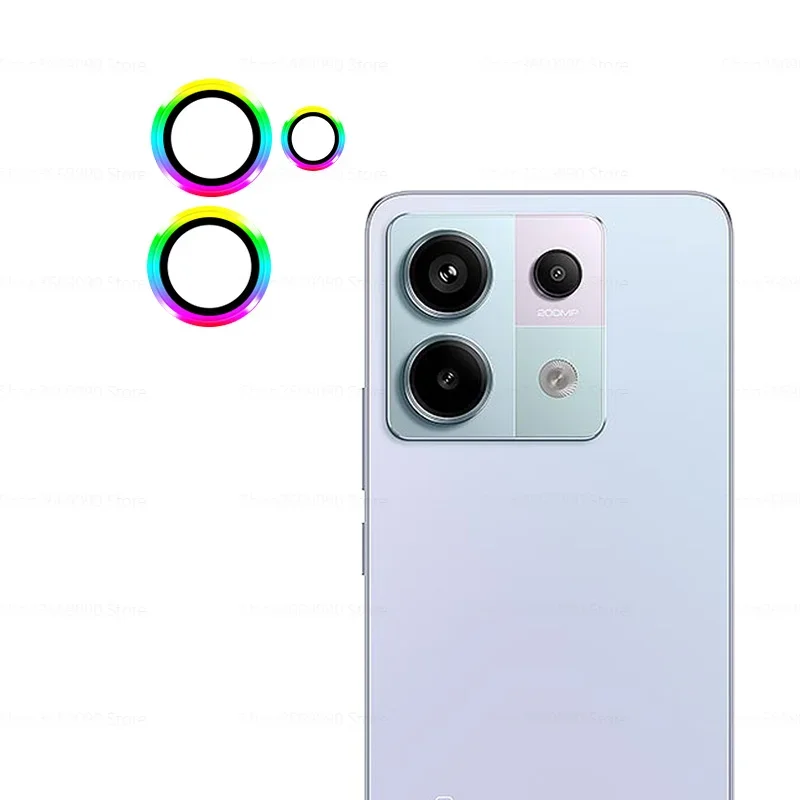 Premium 3D Tempered Glass Camera Protector with Metal Rear Ring