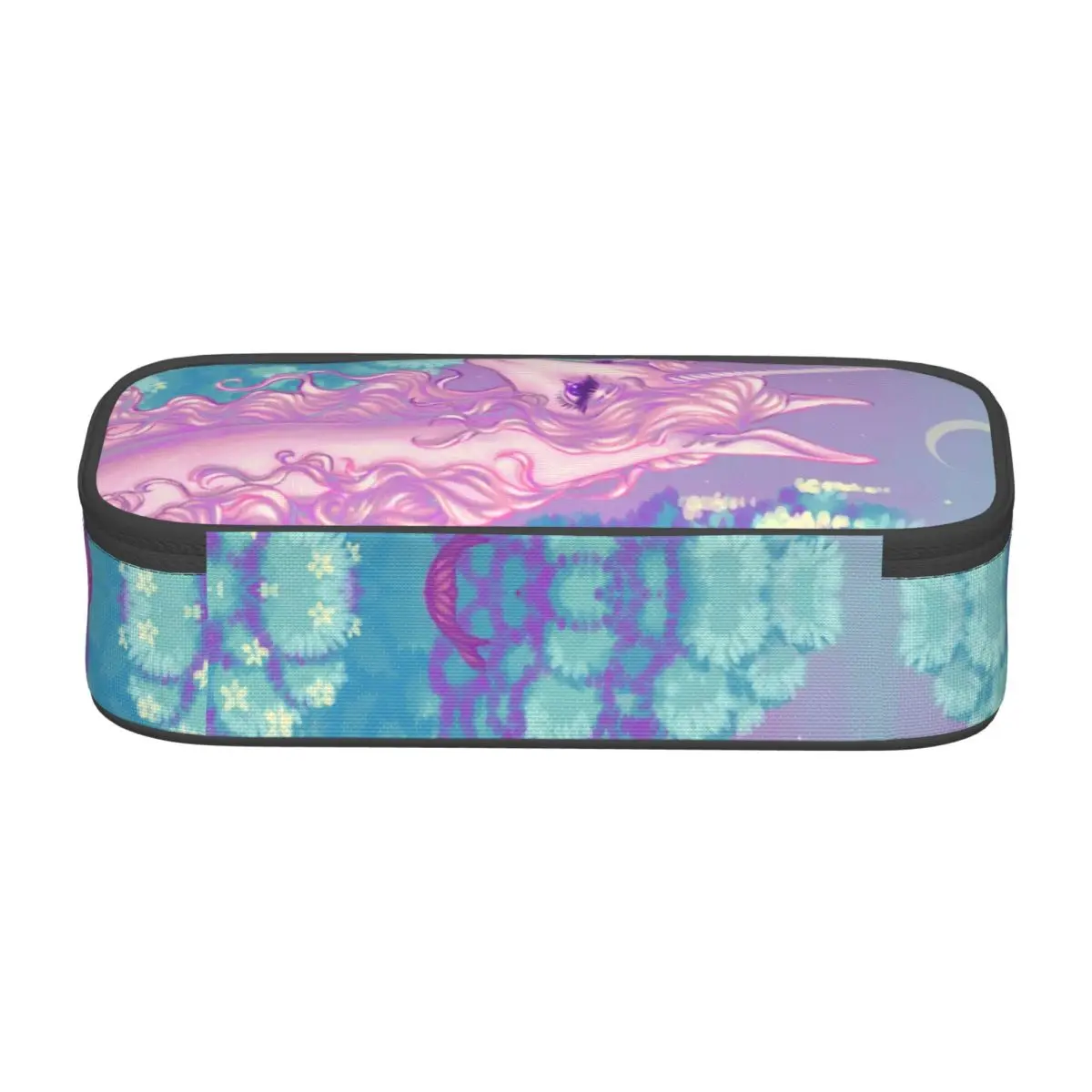 Korean The Last Unicorn Forest Pencil Cases for Boys Gilrs Large Storage Pen Box Bag School Accessories