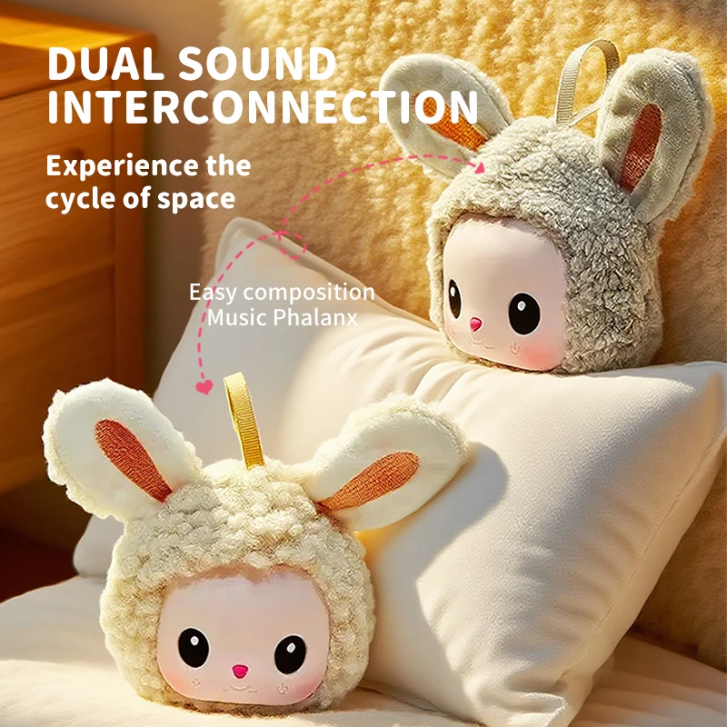 Mini Bunny Bluetooth Speaker Cute Animals TWS Pairing Stereo Soundbar Wireless MP3 Music Player Rechargeable TF Card Play