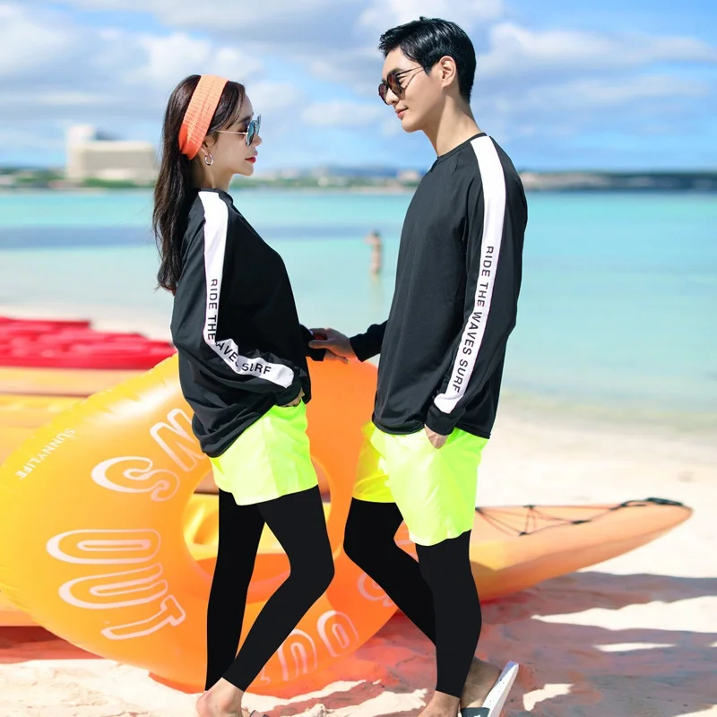 Long Sleeve Rash Guard Men's Women's 3pcs/set Sun UV Protection Quick Dry Swimwear Wetsuit Surfing Fishing Tracksuit Full Body