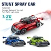 1:20 RC Car Drift Stunt with Spray Light Remote Radio Controlled Car Children's Competitive Racing Cars and Trucks Christmas 2