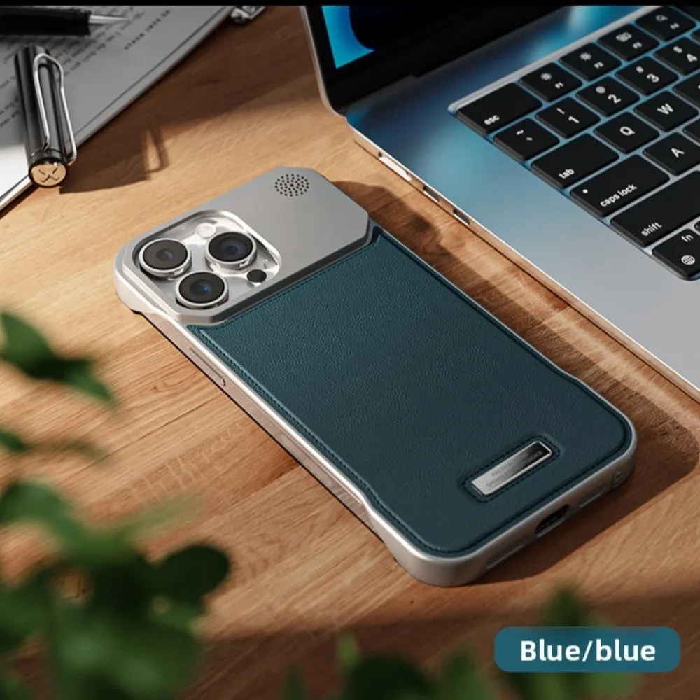 Luxury Magnetic PU Leather Aromatherapy Phone Case with Wireless Charging Capability