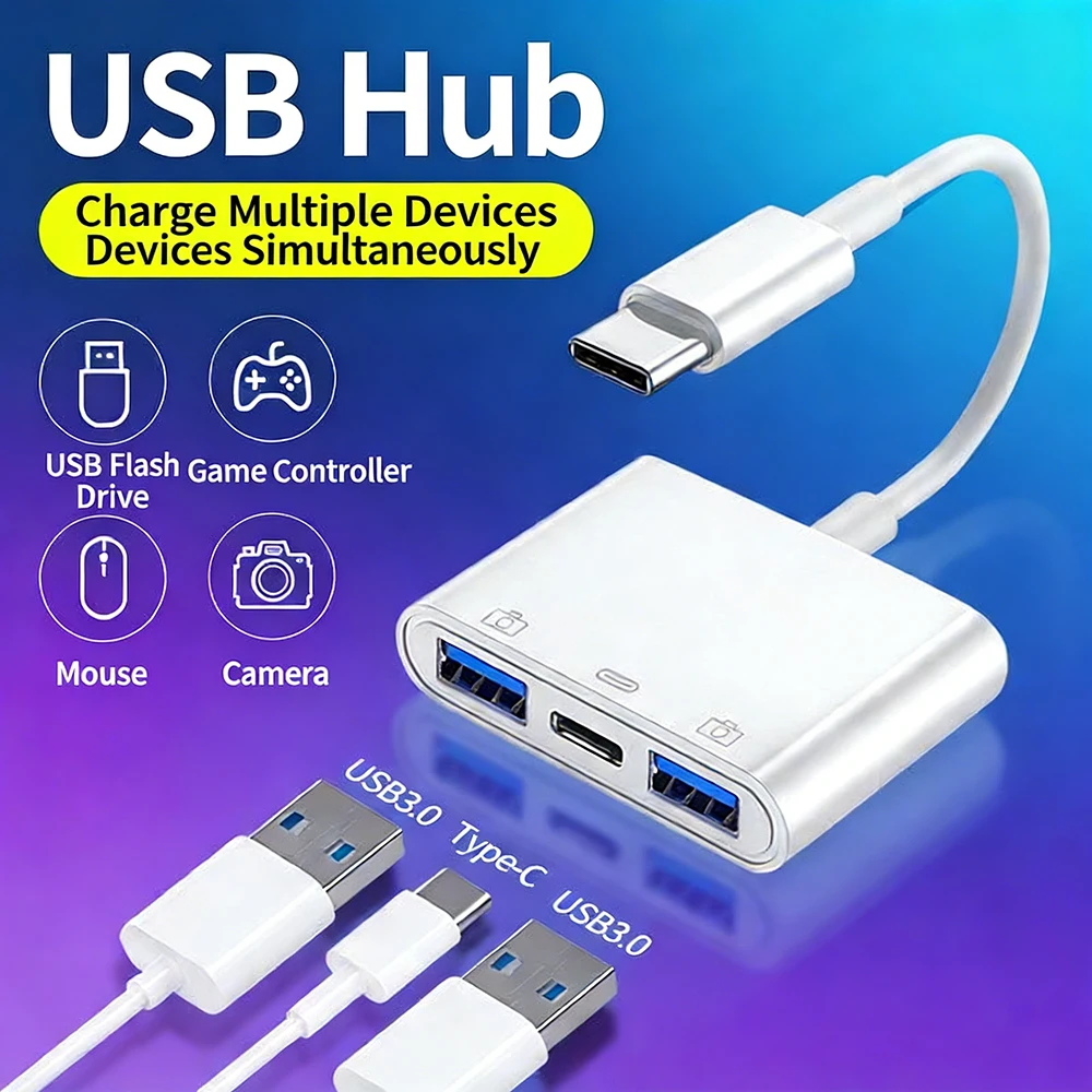 아이폰 15 시리즈용 USB-C to USB 3.0 여성형 OTG 어댑터, U 디스크, 카메라, 마우스용 USB-C 컨버터