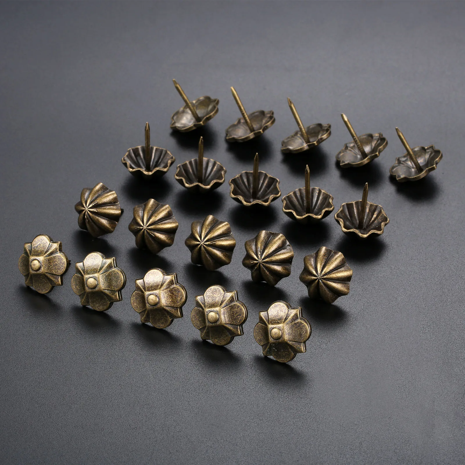 10Pcs Vintage Upholstery Nails Four-leaf Clover Umbrella Nails Decorative Tacks Stud Wooden Box Case Furniture Pushpin