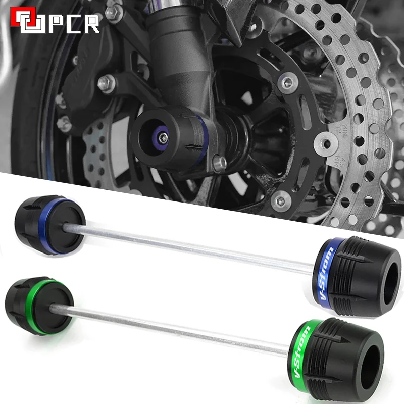 

Motorcycle Front Spindle Bobbins Axle Wheel Fork Sliders Crash For Suzuki Vstrom 650 1000 v-strom 1050 xt DL650 DL1000 Protector