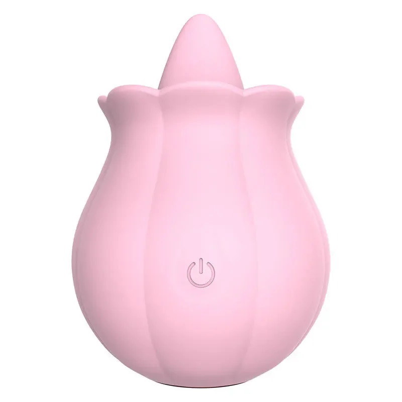 Clitoris Stimulator Licking Vibrator Rose Shape Clit Nipper Massage Masturbator Women Female Powerful Vibrating Mini Sex Toy