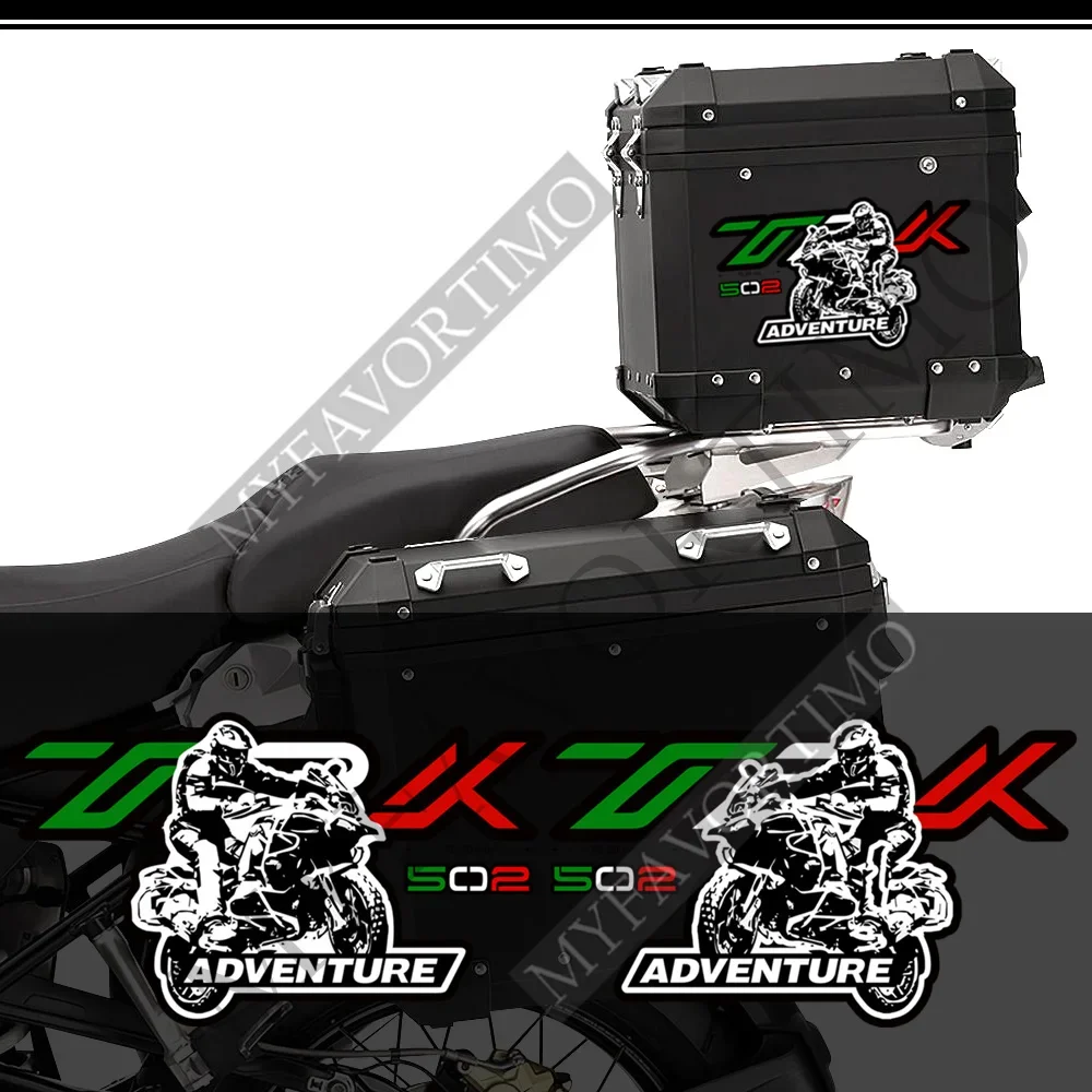 Moto Top Side Box Case Panniers Bagagli Adesivi In Alluminio Decalcomania Per Benelli Trk502 Trk 502 Adventure
