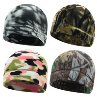 Camo Polar Fleece Caps Men Winter Warm Outdoor Sports Skiing Cycling Cap Unisex Beanie Cap Windproof Motorcycle Bike Hat Caps 1
