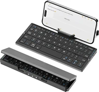 Jomaa Folding Keyboard Bluetooth Rechargeable Bluetooth Keyboard for Laptop iPad Phone Mini Portable Folding Keyboard