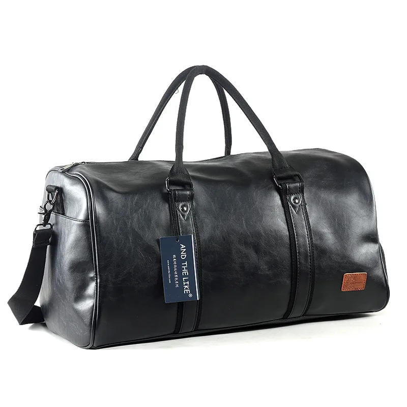Leather Handbag Gym Bag Fitness Travel Shoe Pocket Luggage Outdoor Shoulder Crossbody Duffle Side Sac De Sports Bag For Men 6