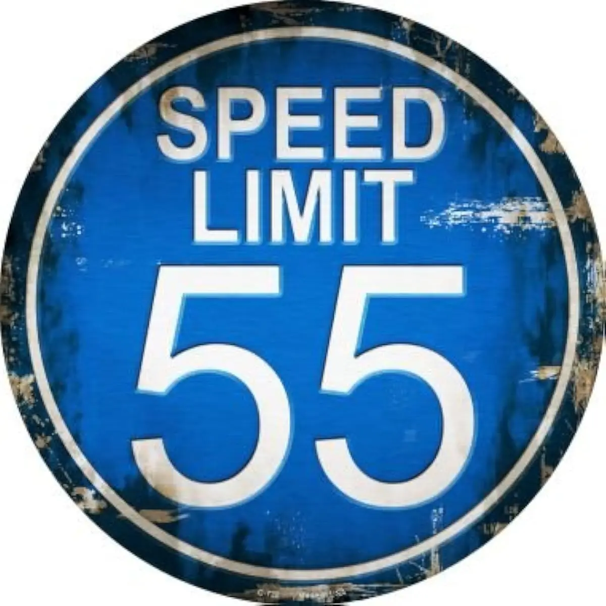 

Vintage Speed Limit 55 Novelty Metal Circular Sign,Warning and Decorative Sign On Highways and Roads,Vulgar Driving, No Speeding