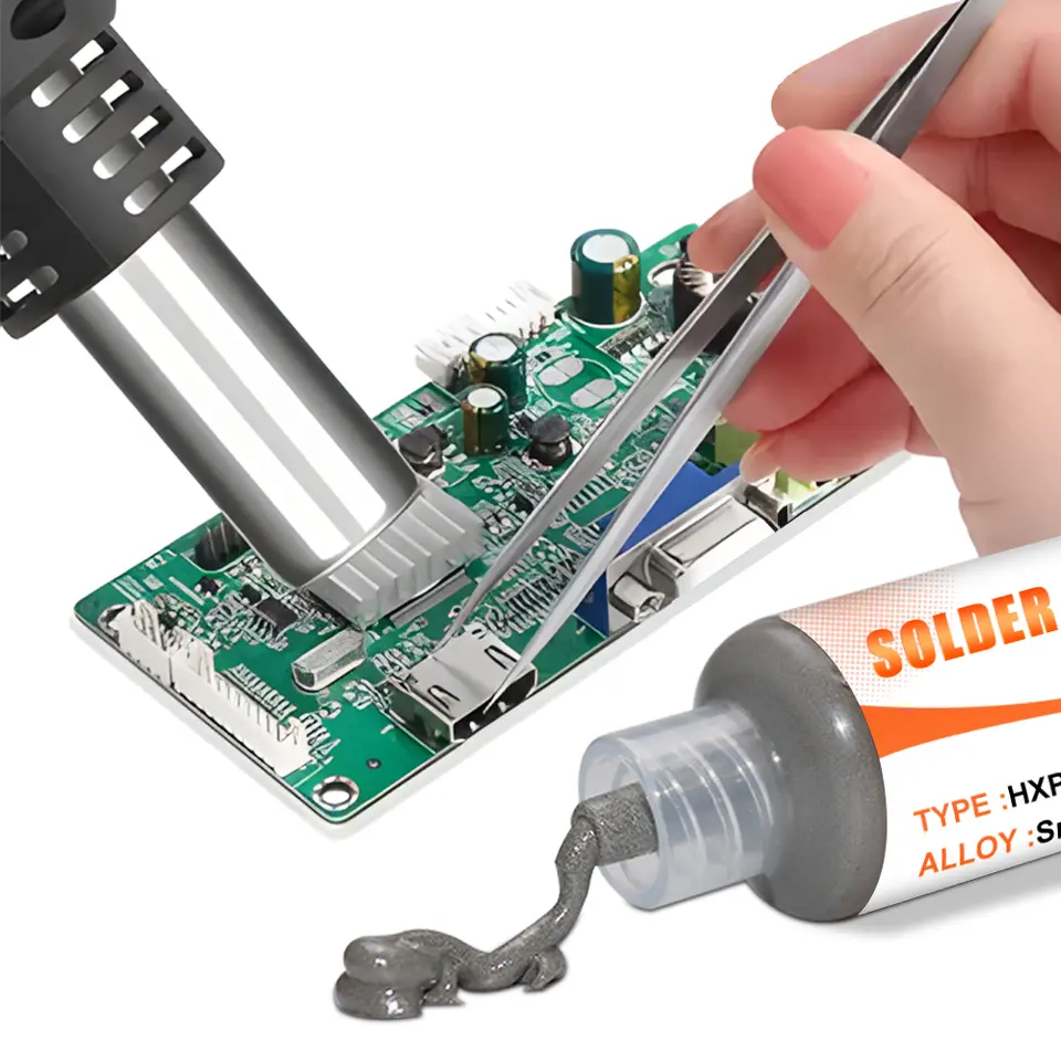 Sn63Pb37 Solder Paste Smooth Welding No Need Cleaning Full Weld Joint Flux Type Soldering Material for Electronics image 2