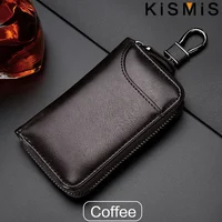 Genuine Leather KeyChain Unisex Key Bag Multifunction Organizer Wallet Holder Smart Housekeeper Car Small Key Case Keys Pouch 6