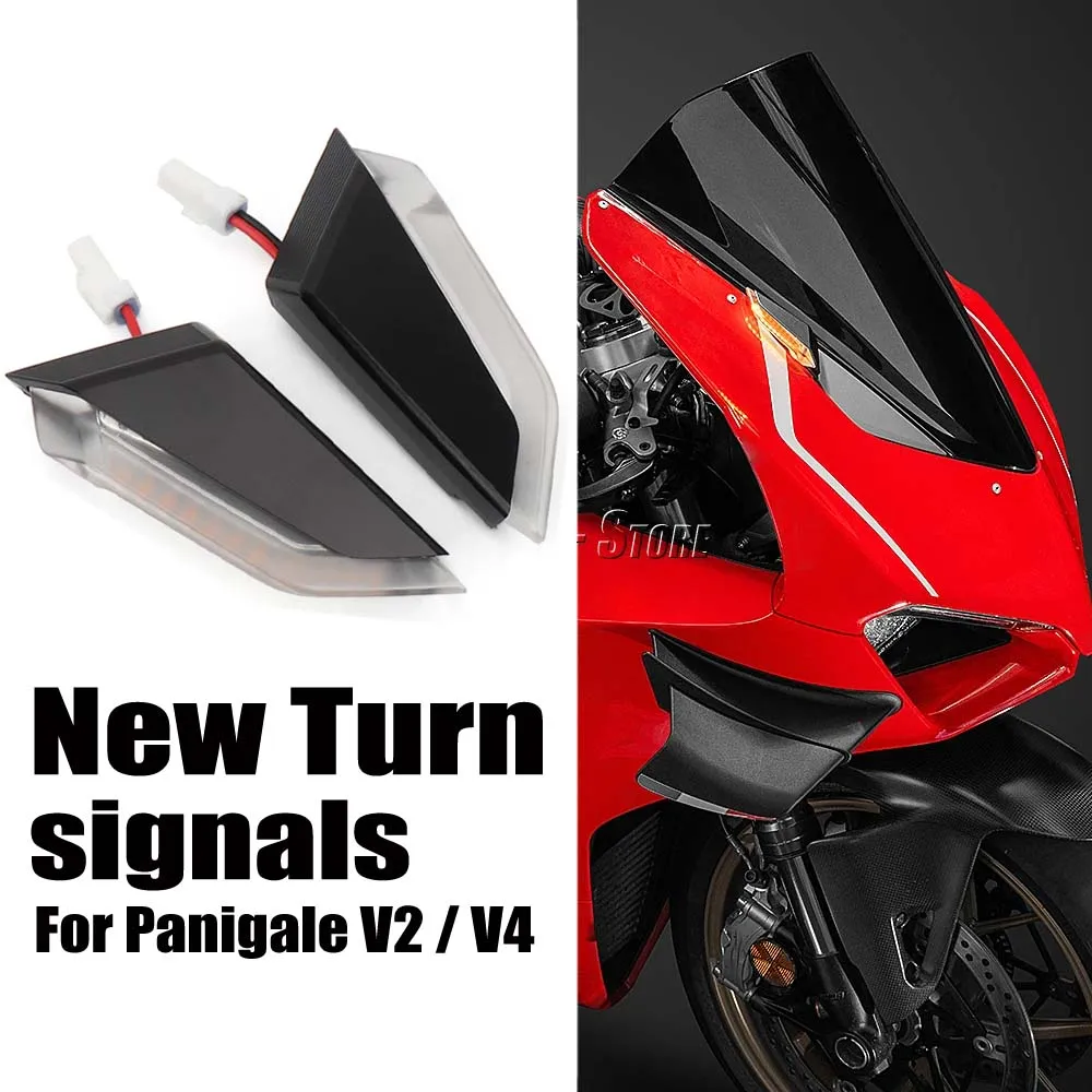 

A pair LED Motorcycle Turn Signal Light Waterproof Lights Indicator Blinker Lamp For Ducati Panigale V4 S/R V4S V4R PANIGALE V2