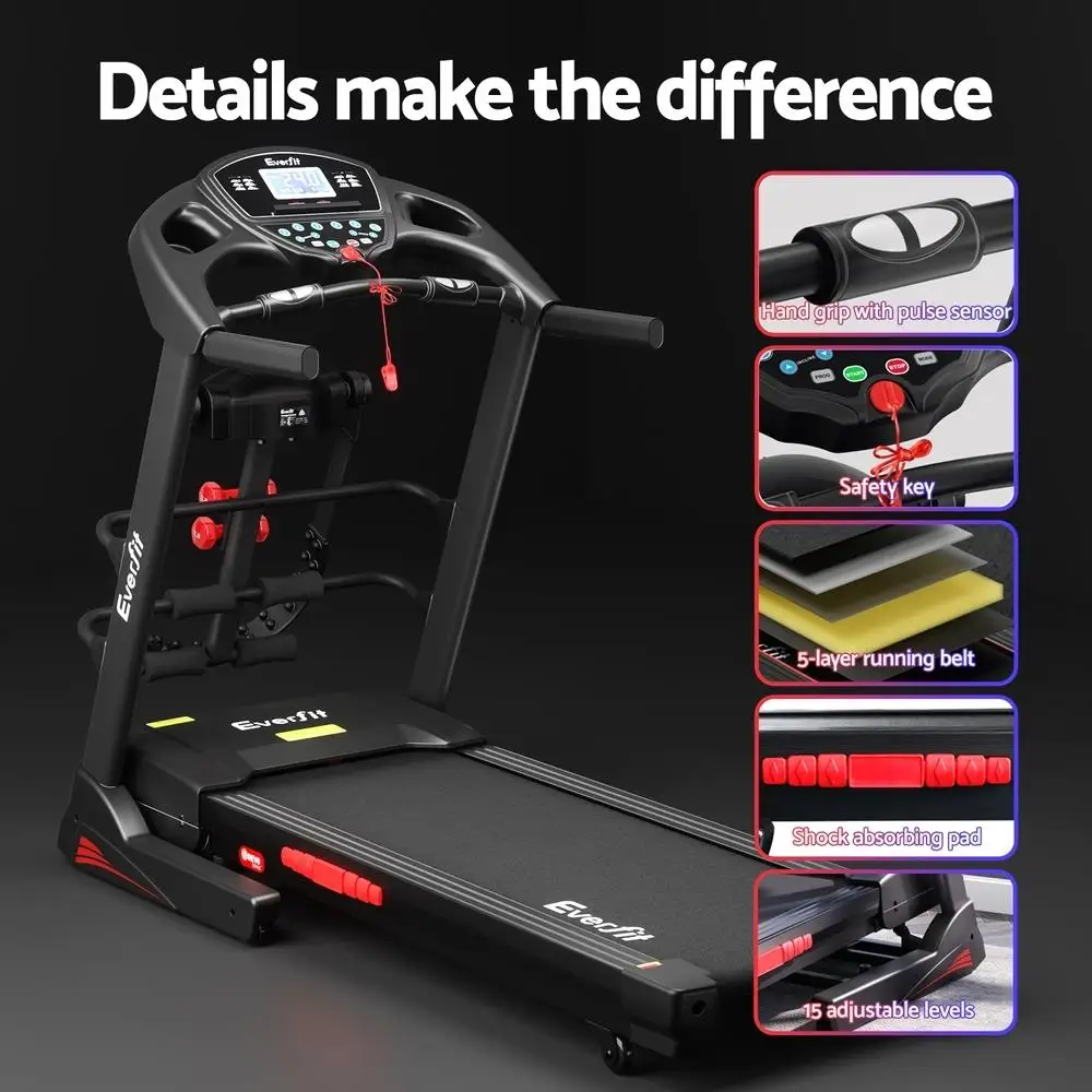 Everfit Electric Treadmill for Home Gym Fitness Exercise Machine with 480mm Massager