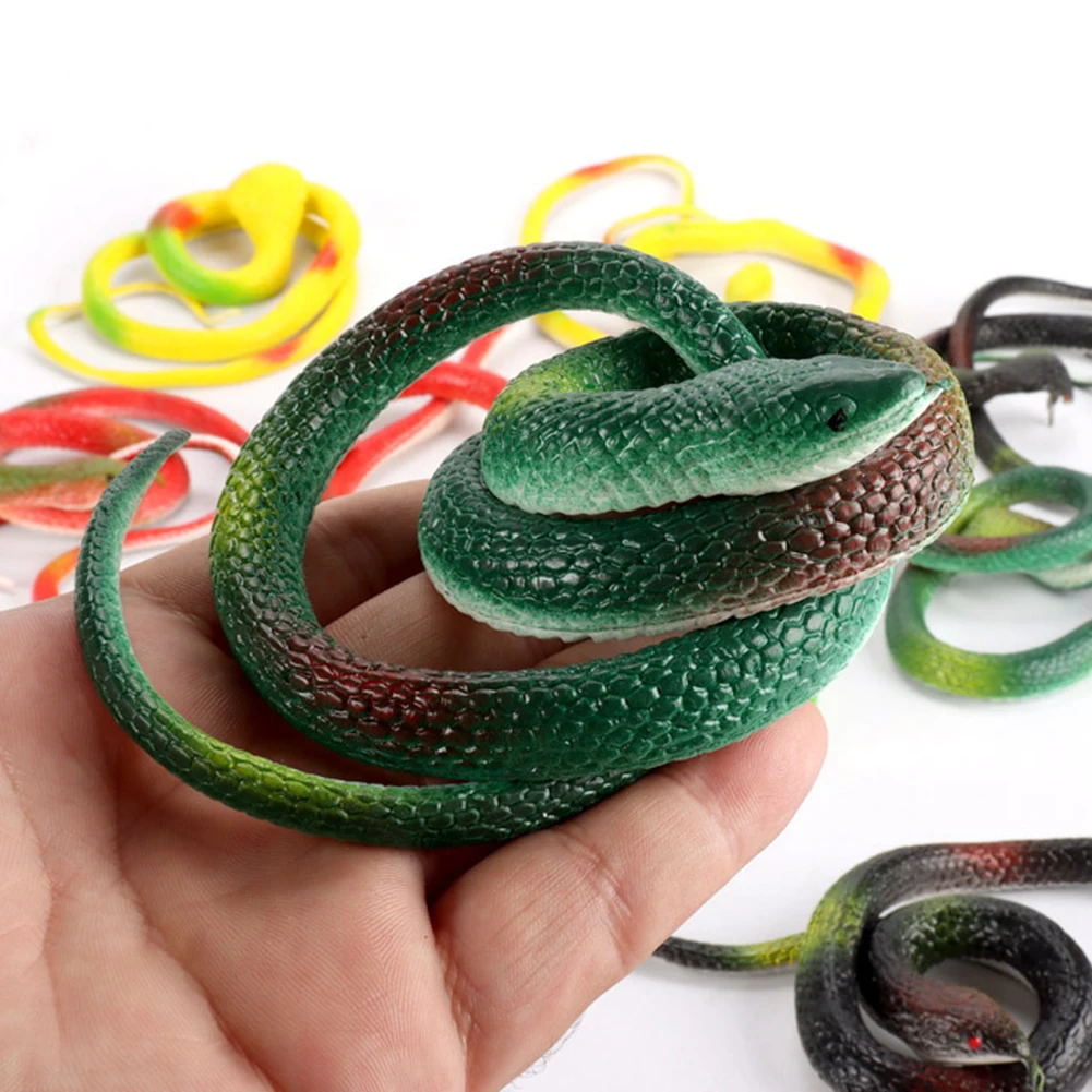 

68CM Rubber Fake Snake Toy Set April Fool's Prop Snake For Fooling