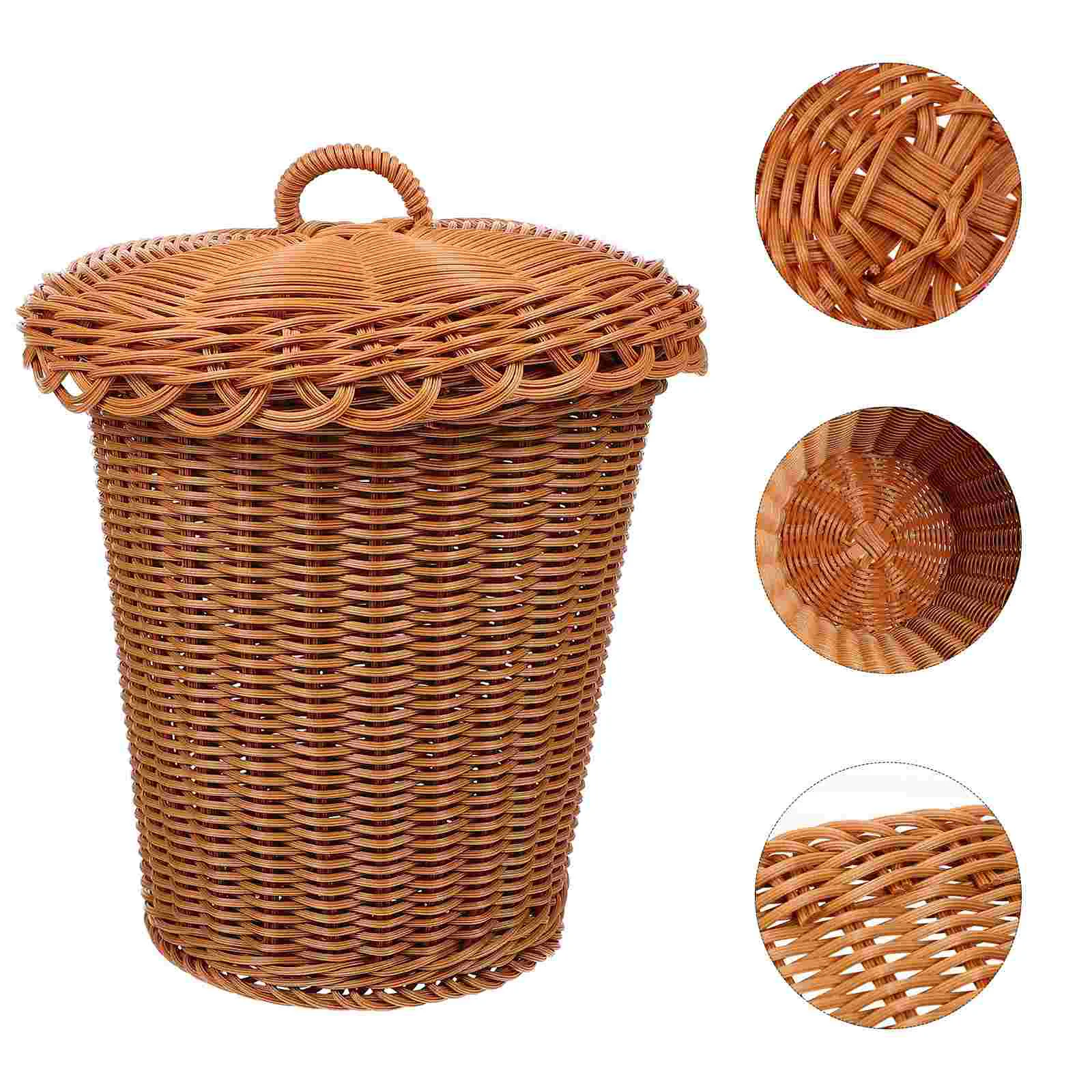 

Simulated Bucket Bin Storage Basket Waste Imitation Sundries Simulation Laundry Imitated Home Flower Multipurpose Can