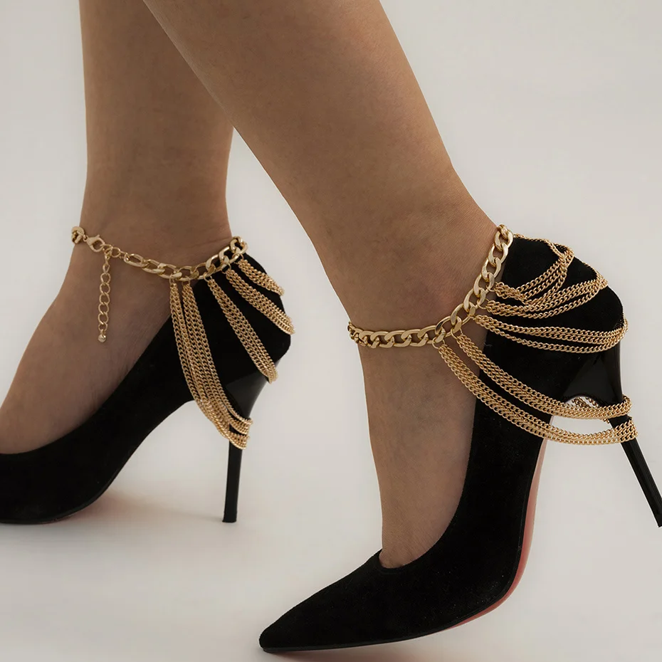 Accessorise your Shoes!! Beautiful Gold Shoe/Anklet Jewellery 